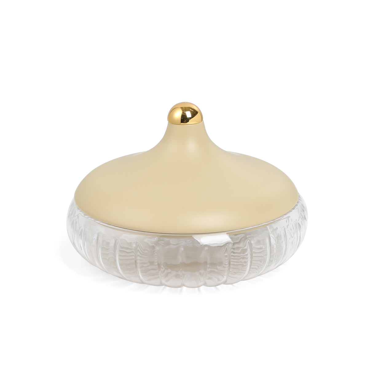 Jiwar - Medium Engraved Date & Dessert Centerpiece - Ivory & Gold
