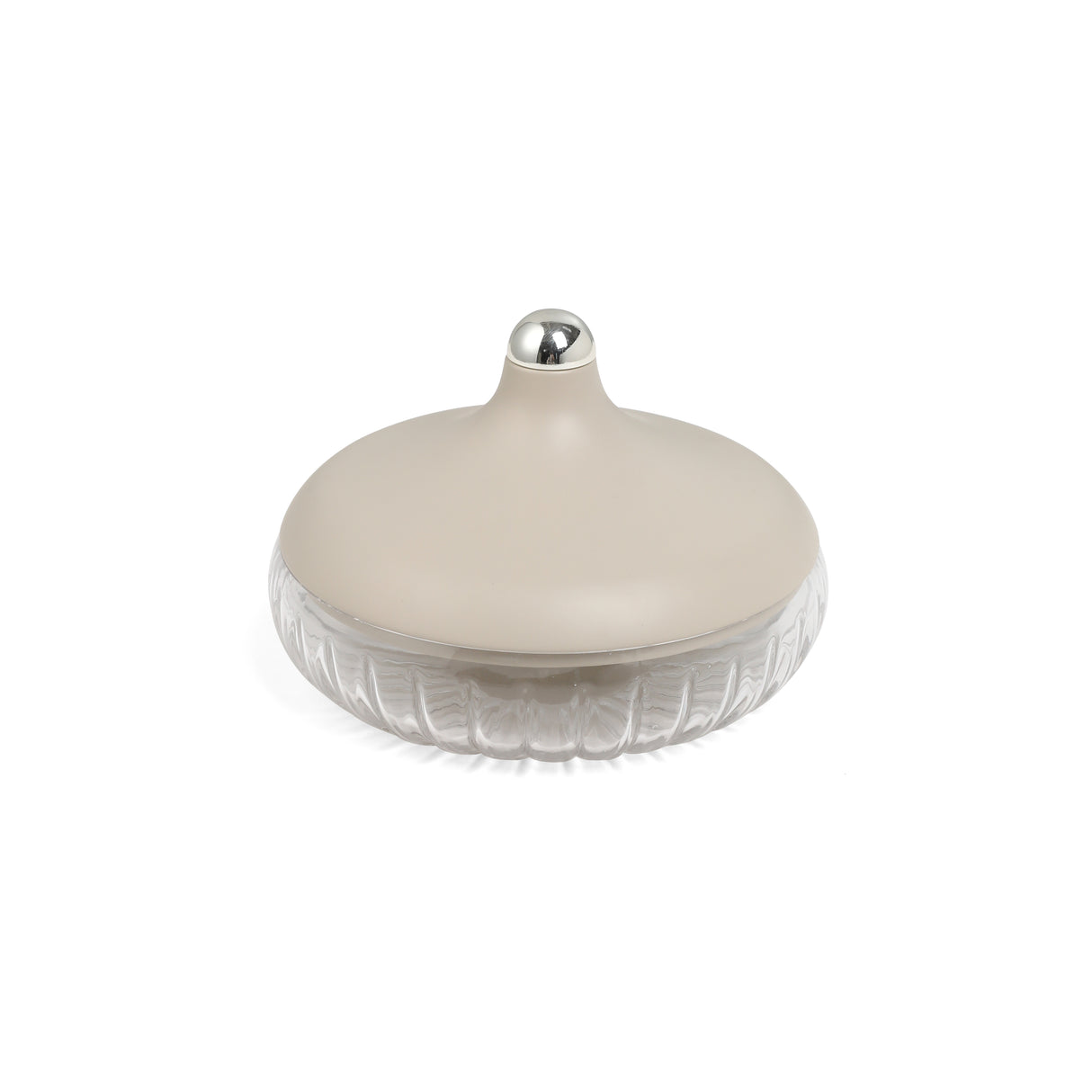 Jiwar - Medium Engraved Date & Dessert Centerpiece - Beige & Silver