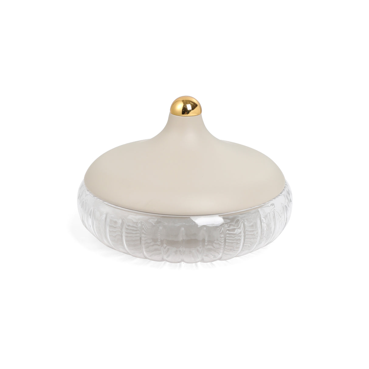 Jiwar - Large  Engraved Date & Dessert Centerpiece - Beige & Gold