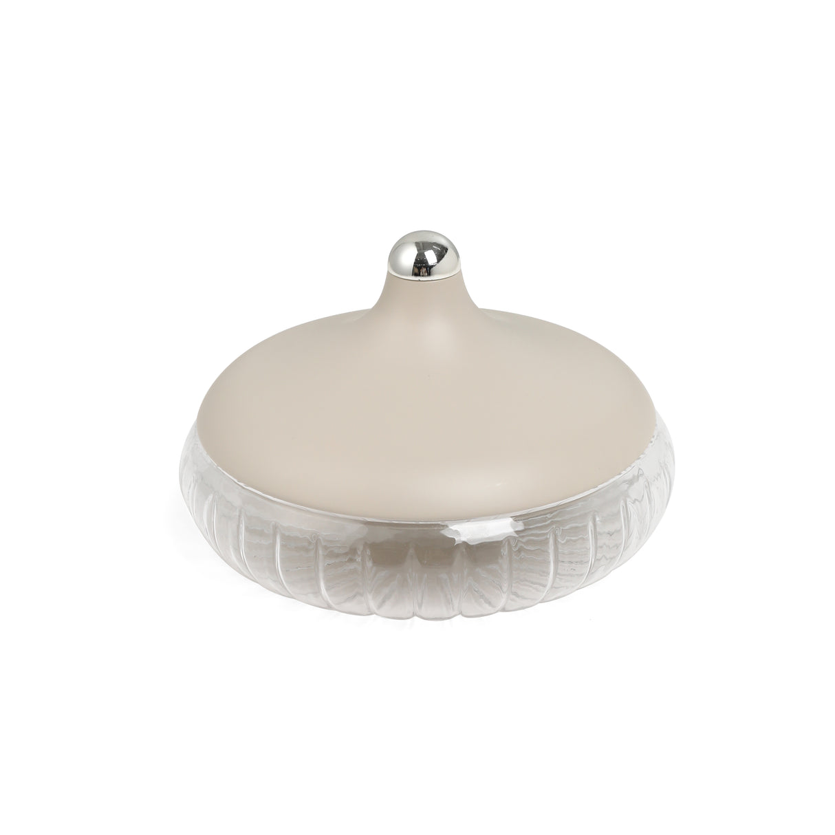 Jiwar - Large Engraved Date & Dessert Centerpiece - Beige & Silver