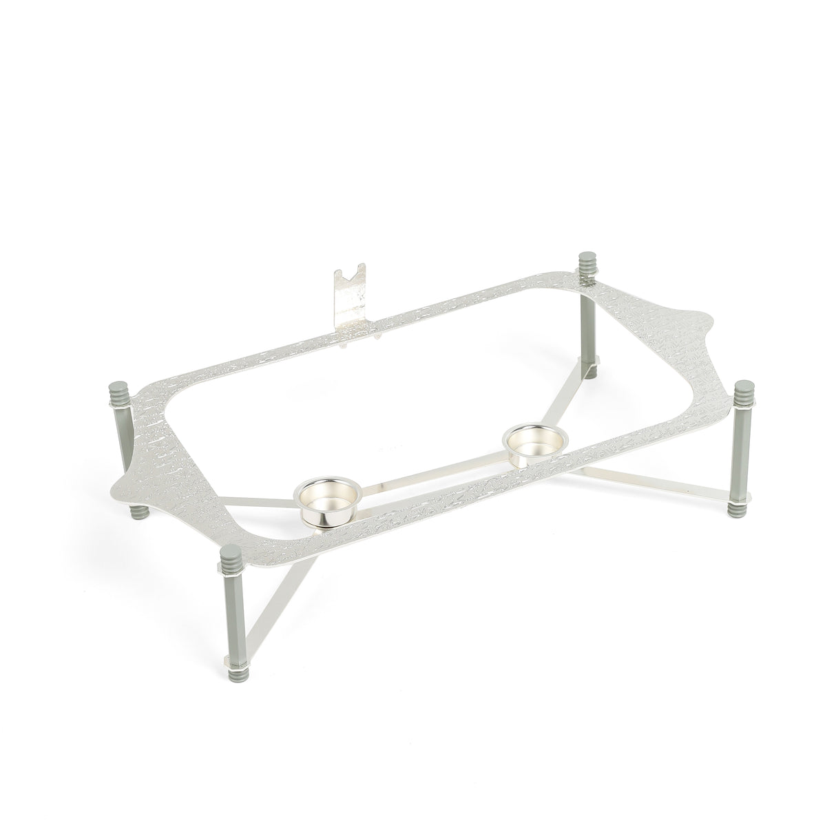 Jiwar - Large Twin Candle Pyrex Chafer -Mint Green  & Silver