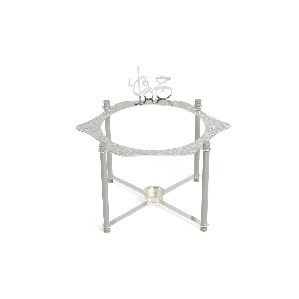 Jiwar - Deluxe Gold Engraved Soup Buffet - Mint Green & Silver