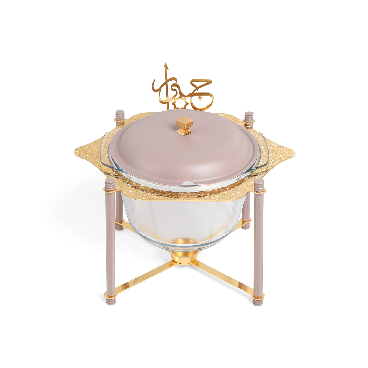 Jiwar - Deluxe Gold Engraved Soup Buffet - Lavender & Gold