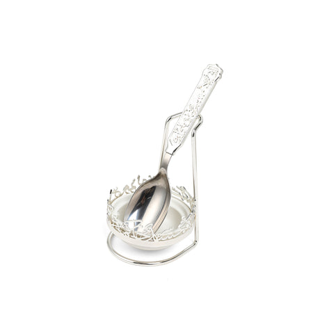 Jiwar – Luxury Chafer Spoon & Holder Set - Silver
