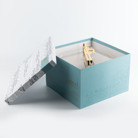 Liqa'a - Small Sleek Plate Stand - Gold