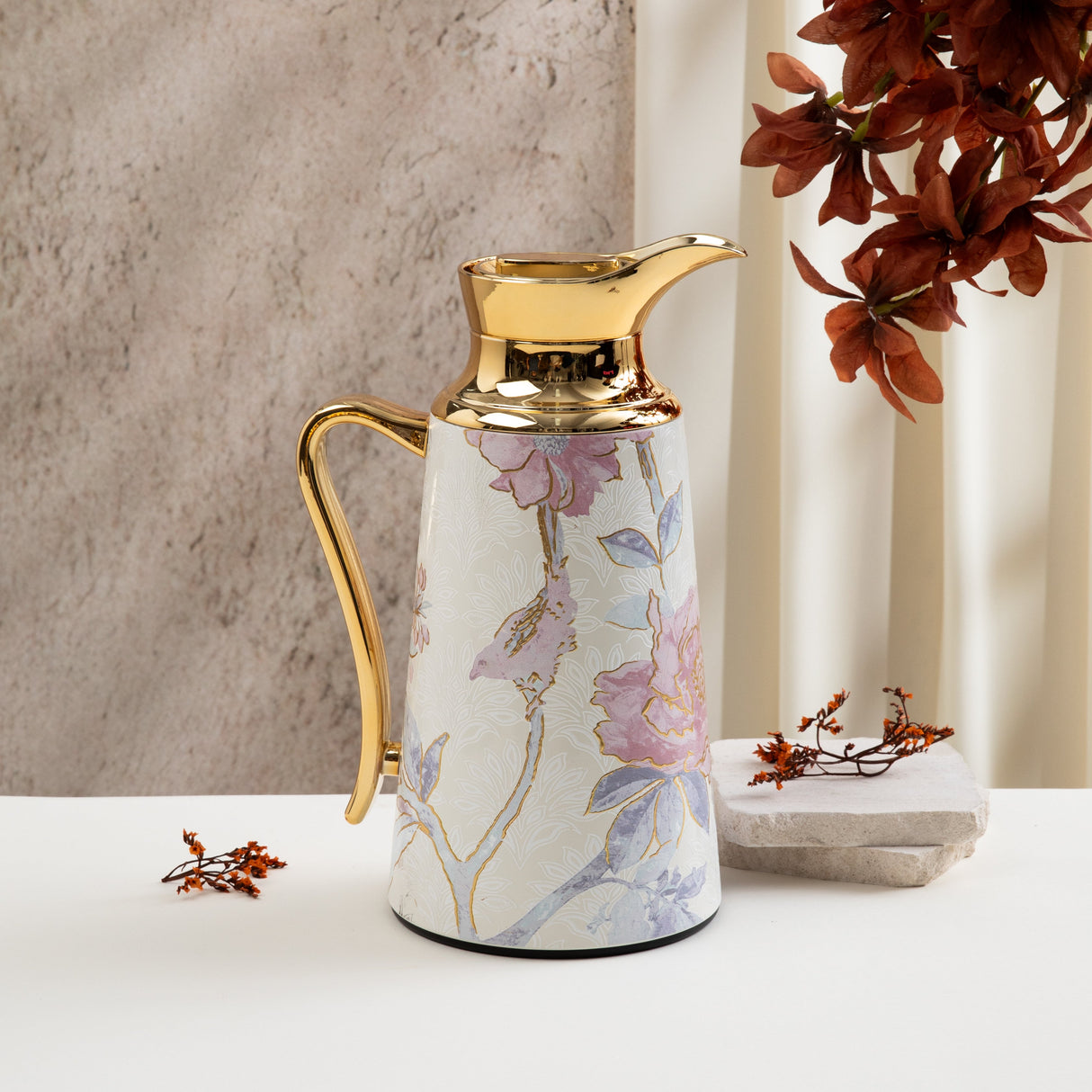 Khuzama - Vacuum Flask / Thermos - Pink & Gold