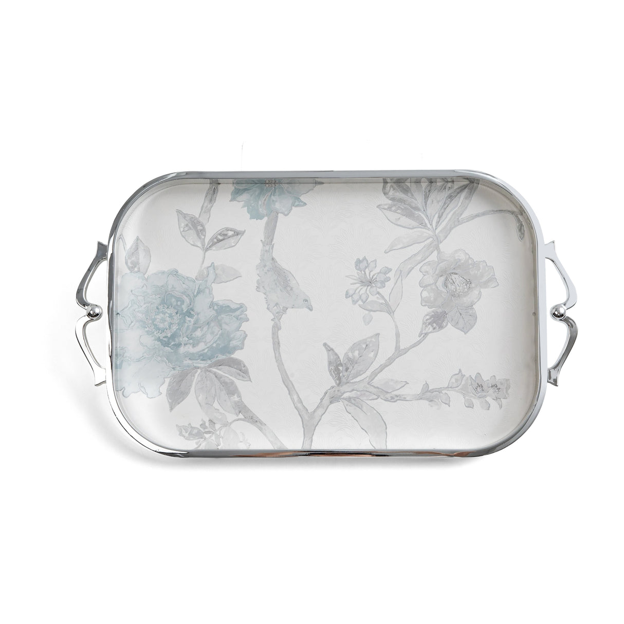 Khuzama- Serving Tray - Grey & Silver