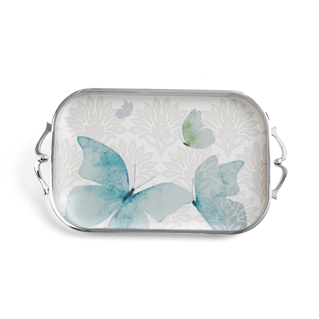 Veloura - Serving Tray - Blue & Silver