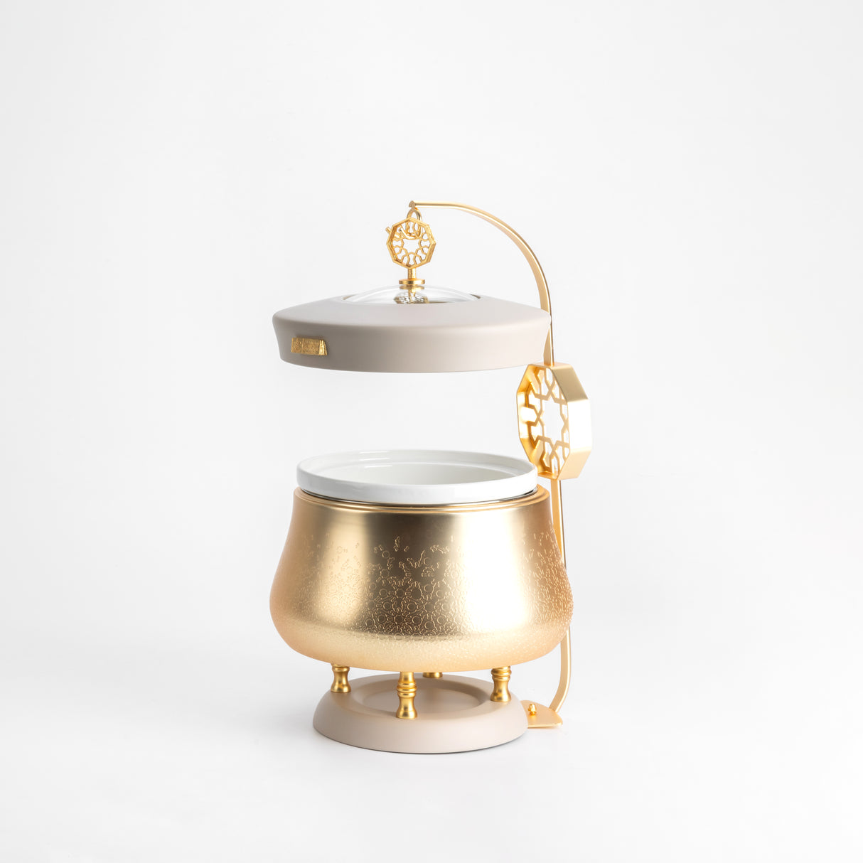 Nourhan - 2.5 Liters Chafer - Gold & Beige