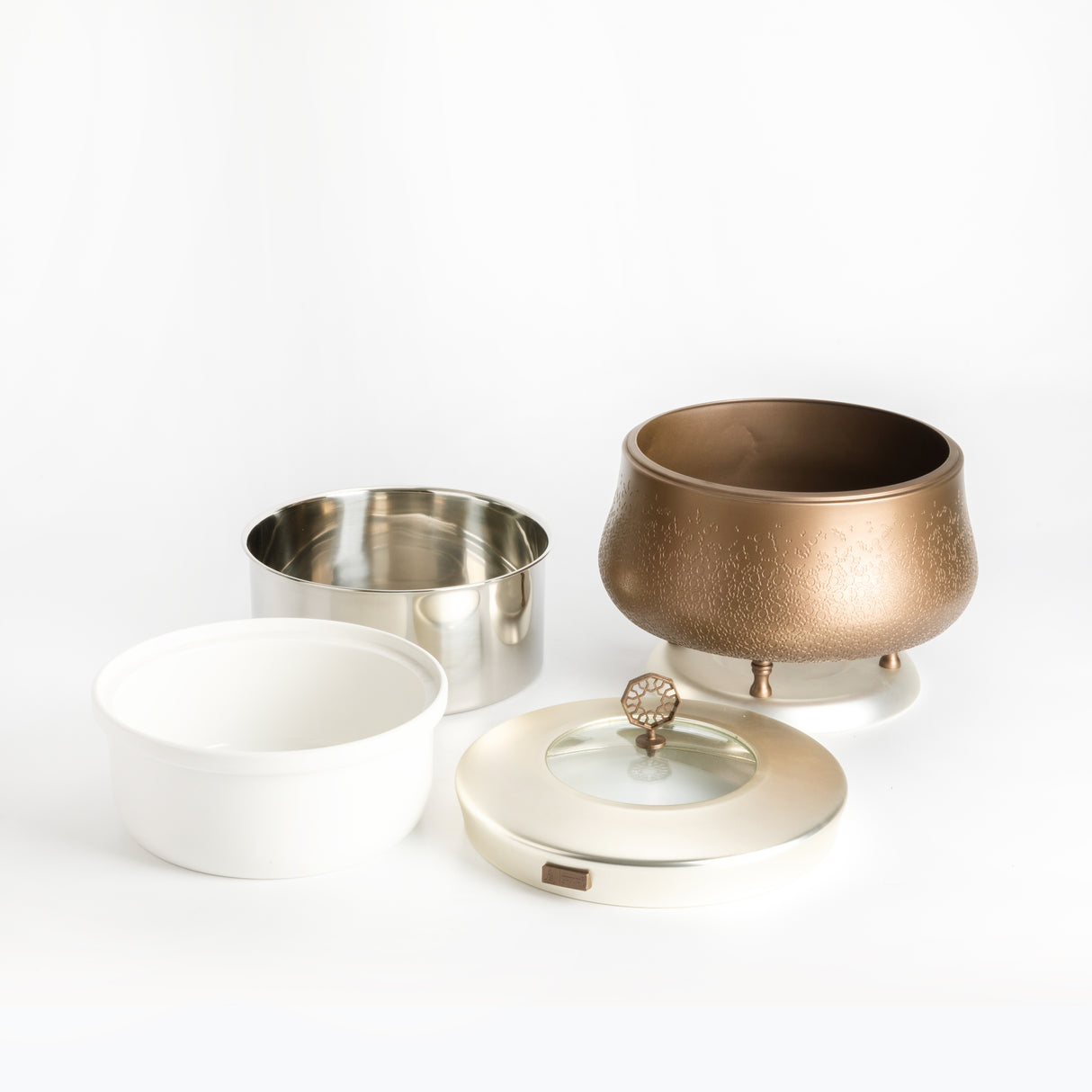 Nourhan - 4 Liters Chafer - Bronze & Silver