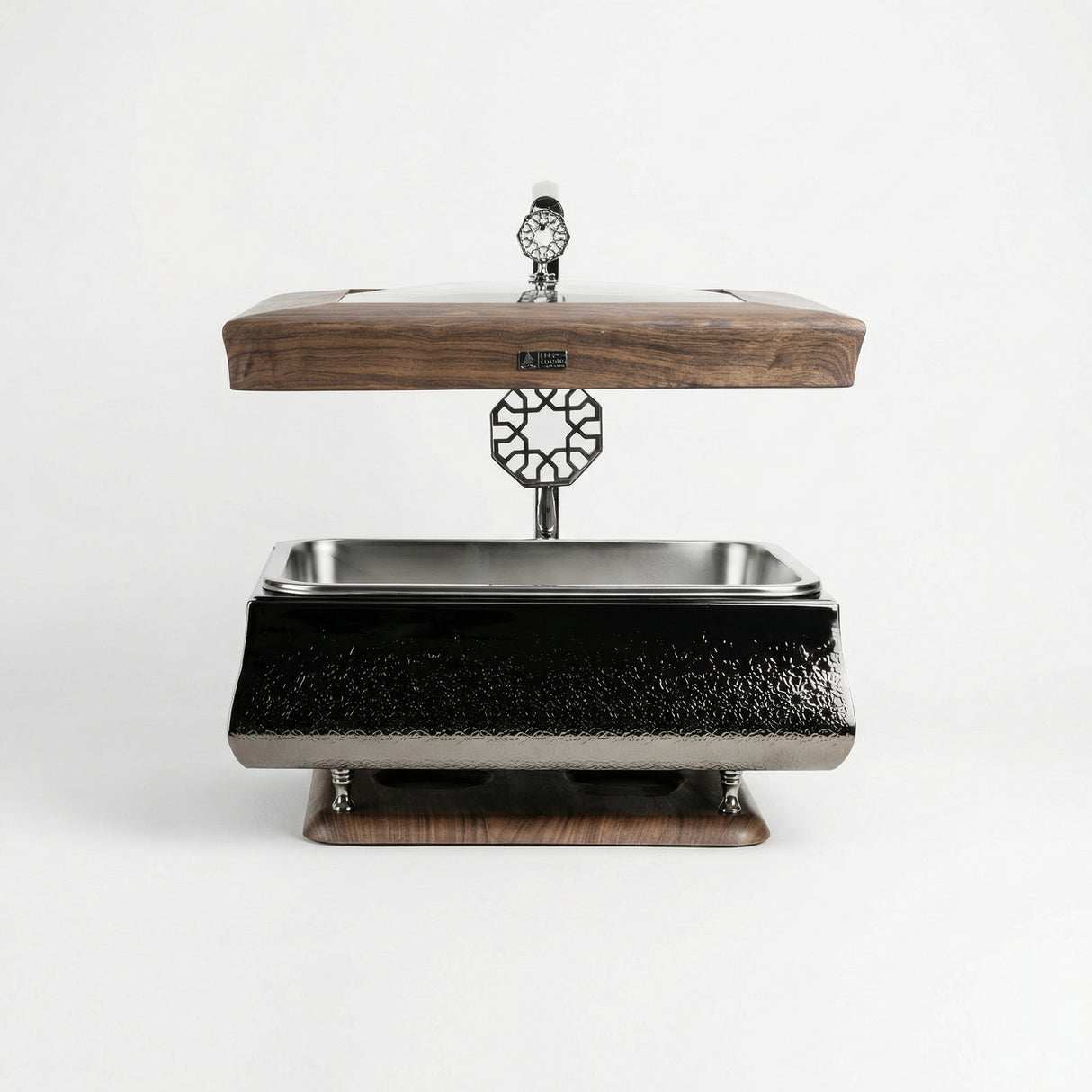 Nourhan - 6L Premium Rectangular Chafer - Black Walnut