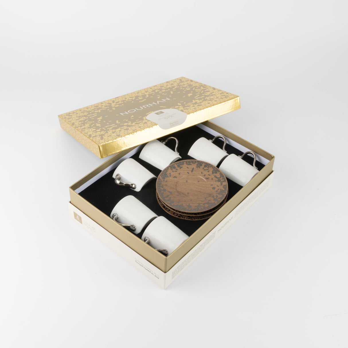 Nourhan - Espresso/Turkish Coffee Set (12-Pc) - Black Walnut