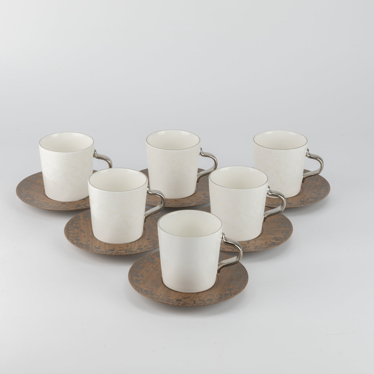 Nourhan - Cappuccino Set (12-Pc) - Black Walnut