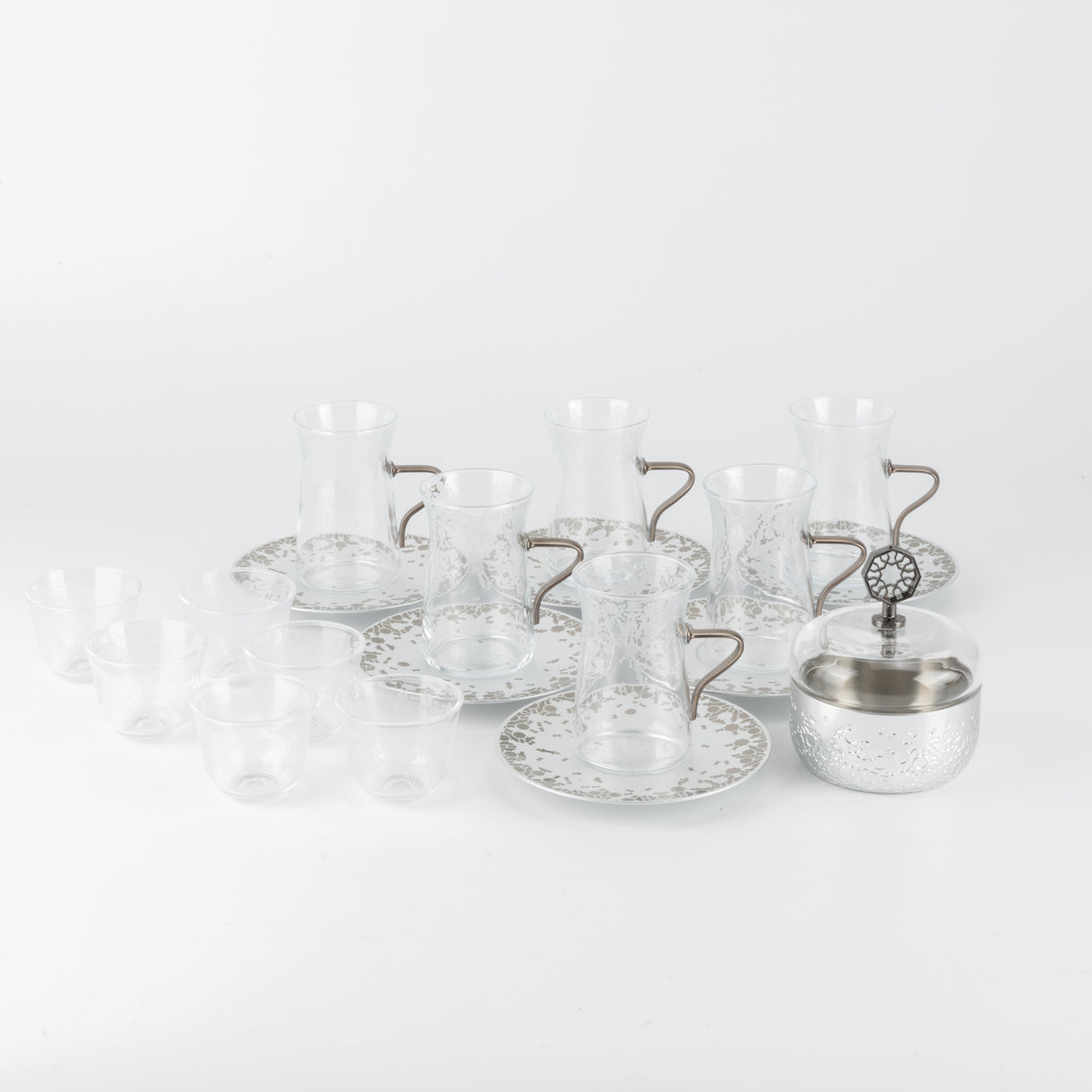 Nourhan - Tea Set (19-Pc) - Silver