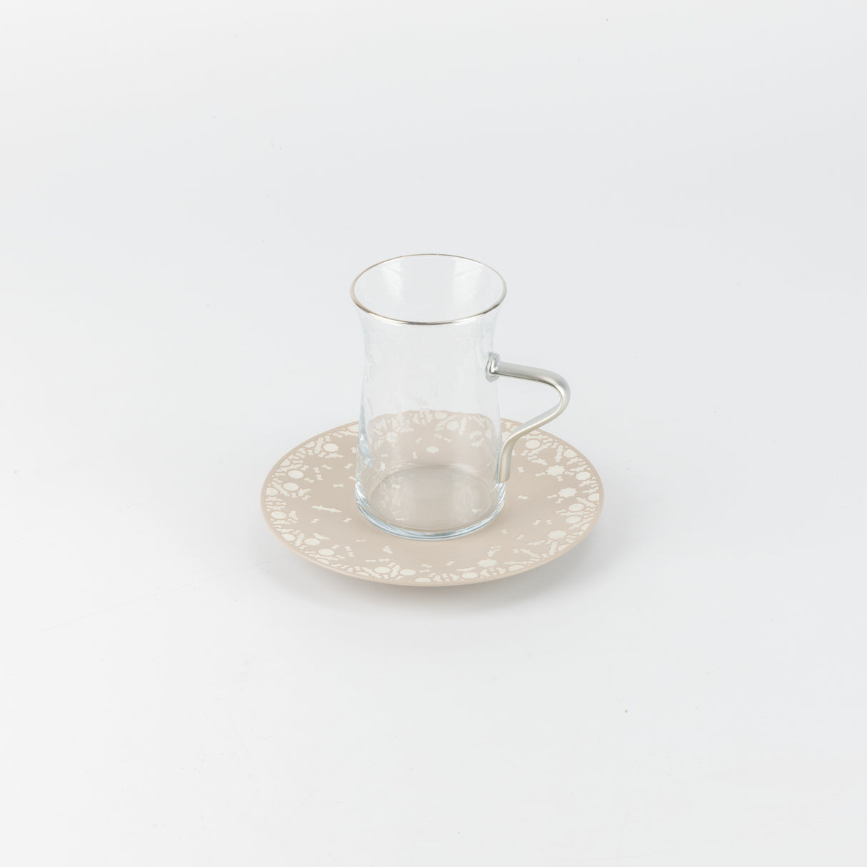 Nourhan - Tea Set (19-Pc) - Beige & Silver