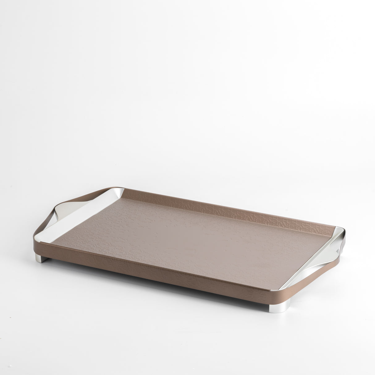 Nourhan- Serving Tray - Bronze & Silver