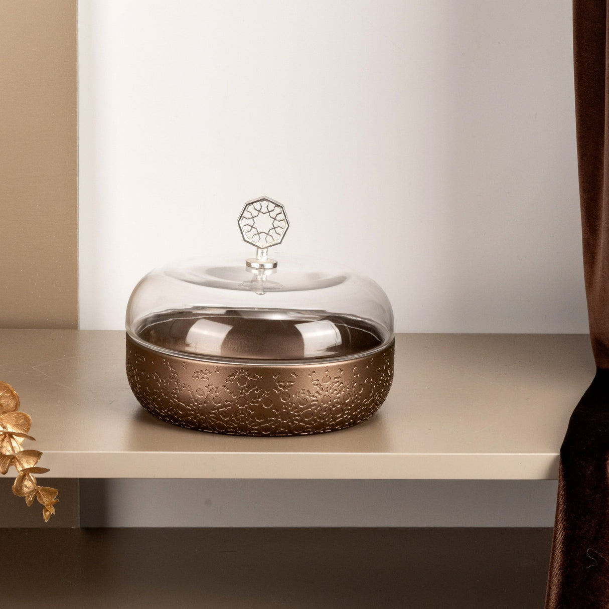 Nourhan - Medium Canister - Bronze & Silver