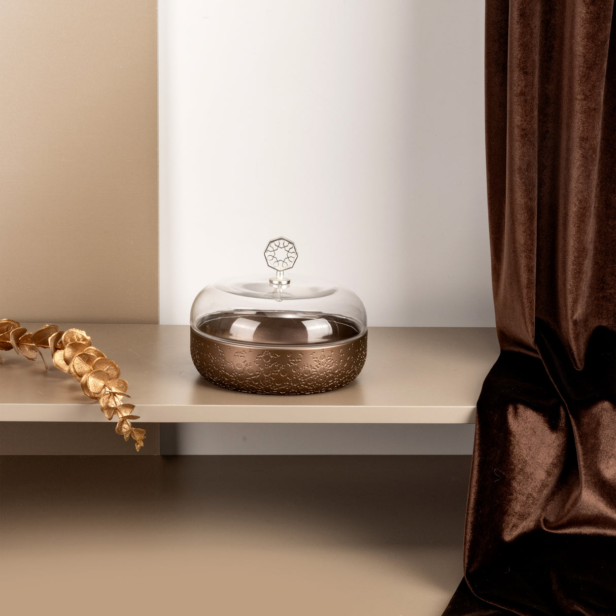 Nourhan - Medium Canister - Bronze & Silver