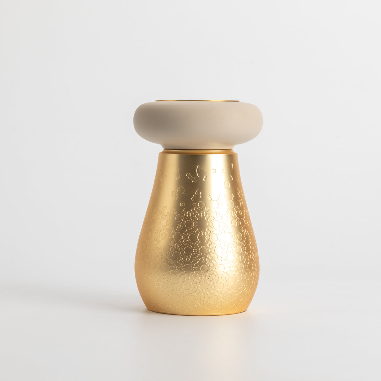 Nourhan - Incense Burner - Gold & Beige