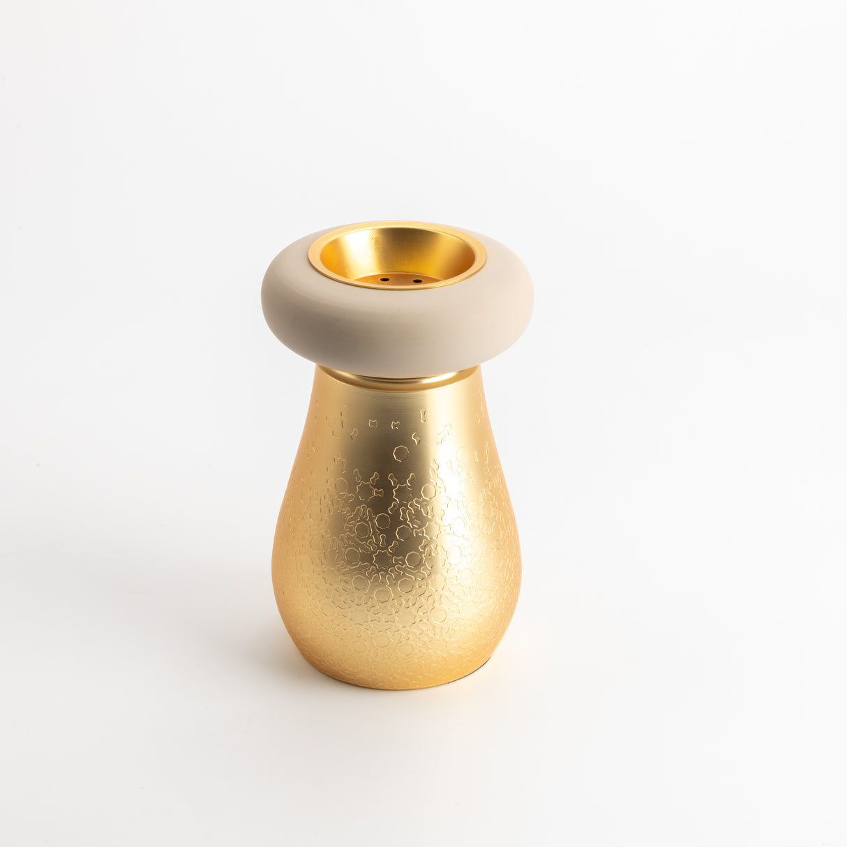 Nourhan - Incense Burner - Gold & Beige