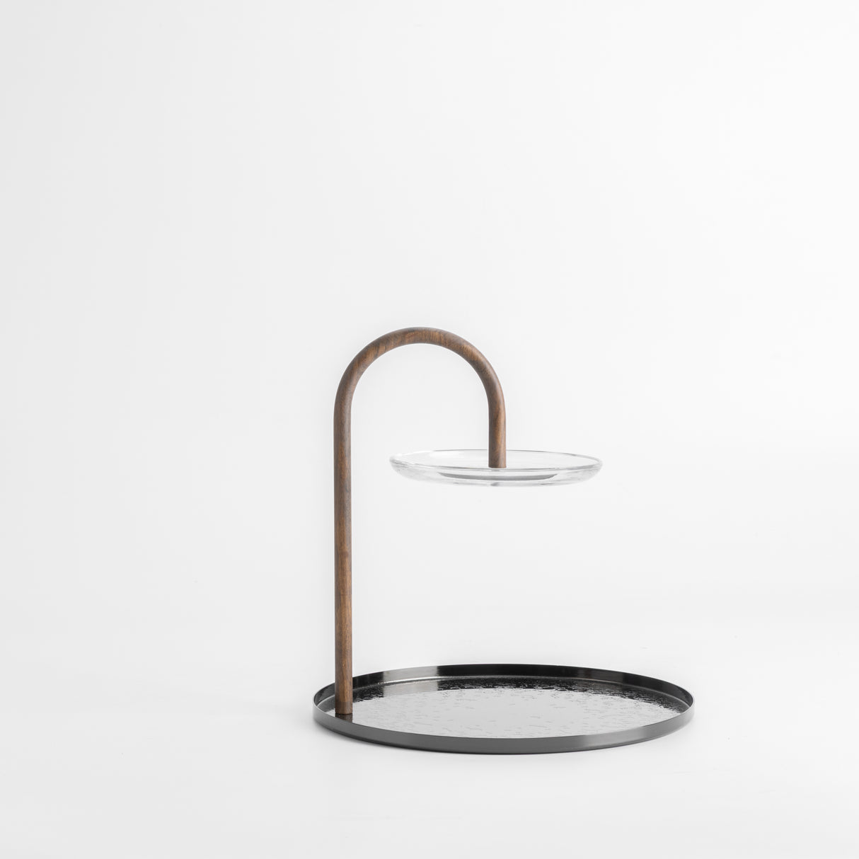 Nourhan - 2 Tier Plate - Black Walnut