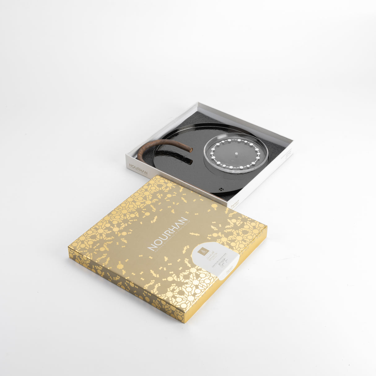 Nourhan - 2 Tier Plate - Black Walnut