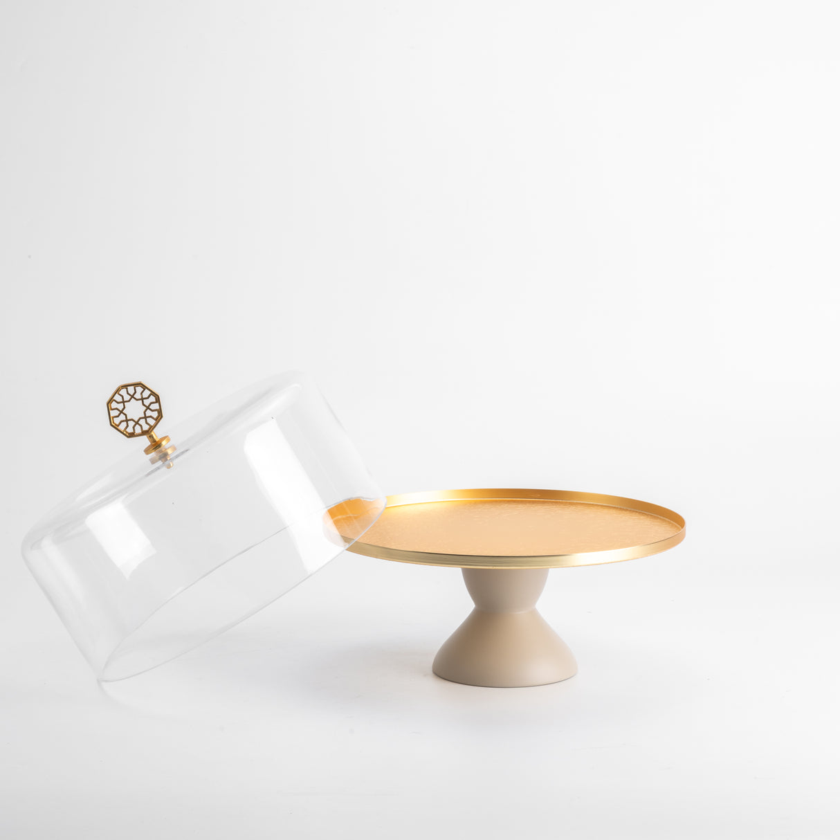 Nourhan - Cake Set (9-Pc) - Matt Gold & Beige