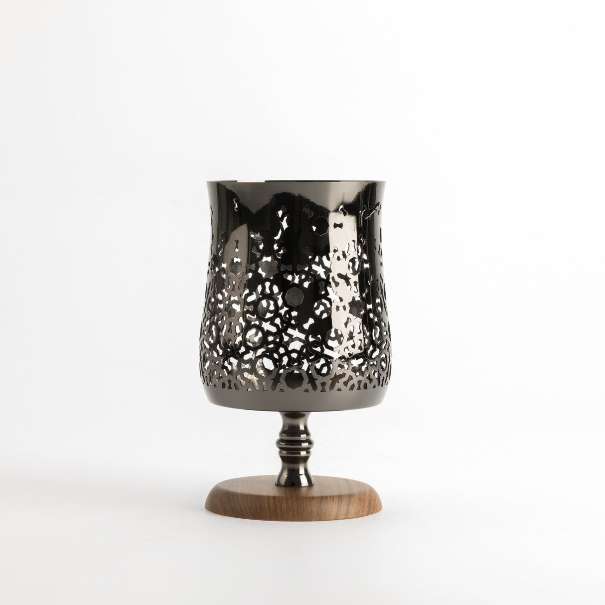 Nourhan - Medium Candle Holder - Black Walnut