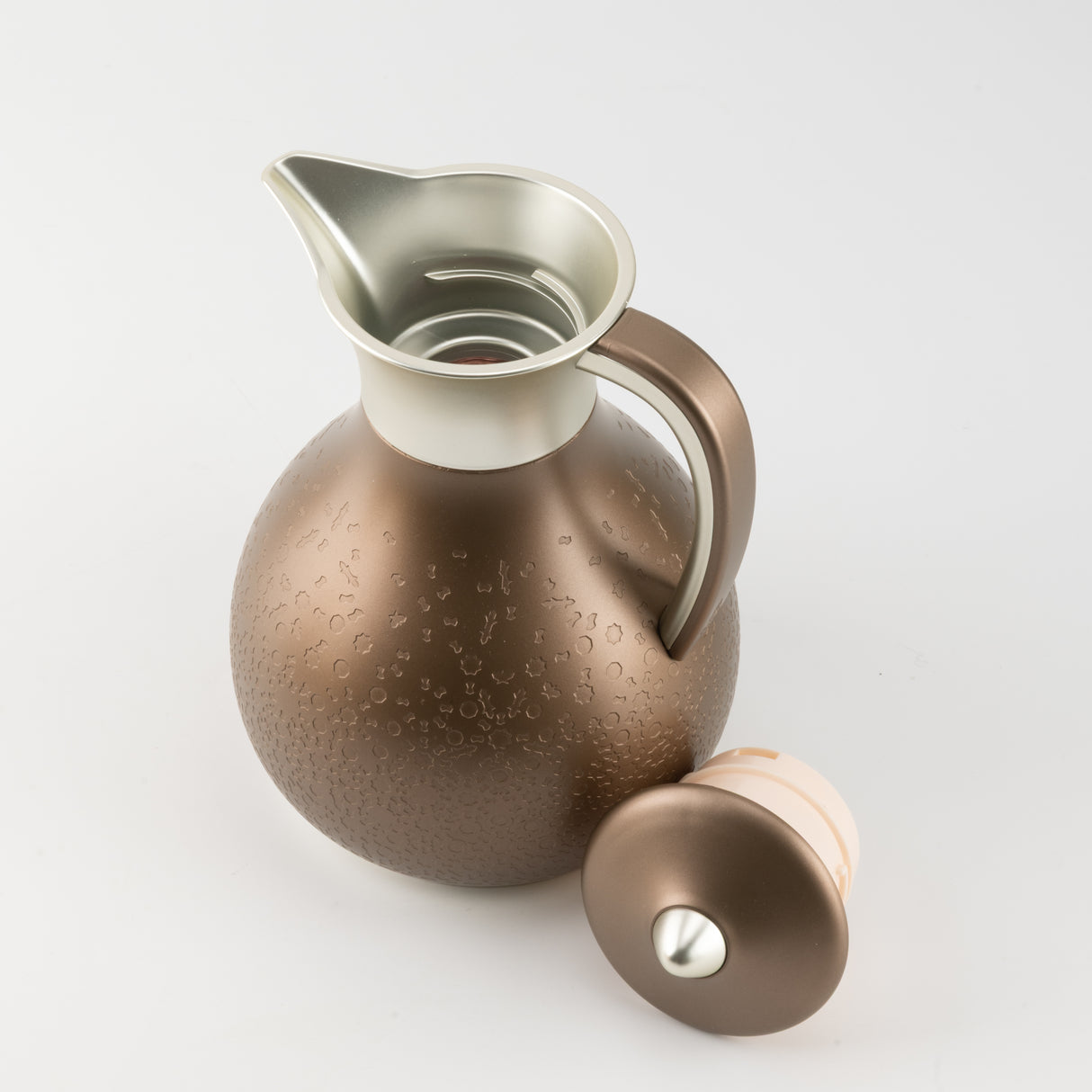 Nourhan - Vacuum Flask/Thermos - Bronze & Silver