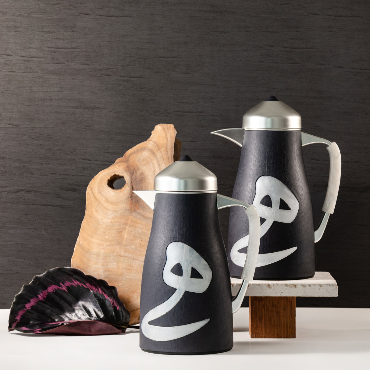 Sidrah - Vacuum Flask / Thermos (Set of 2) - Midnight Silver