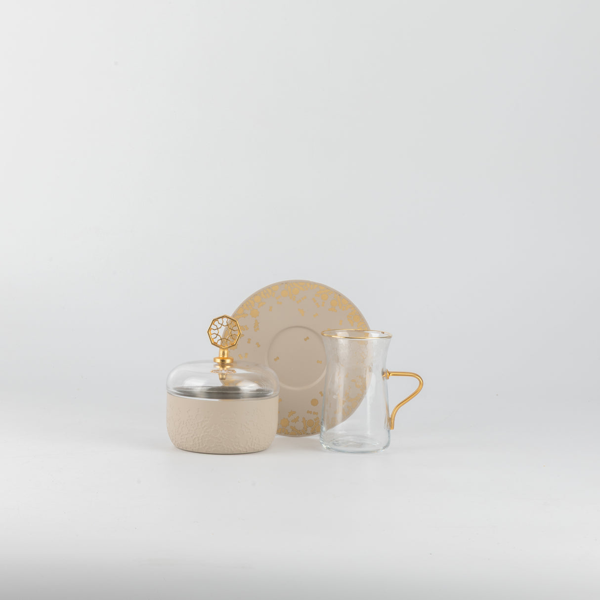 Octara - Serving Tray - Grey & Gold
