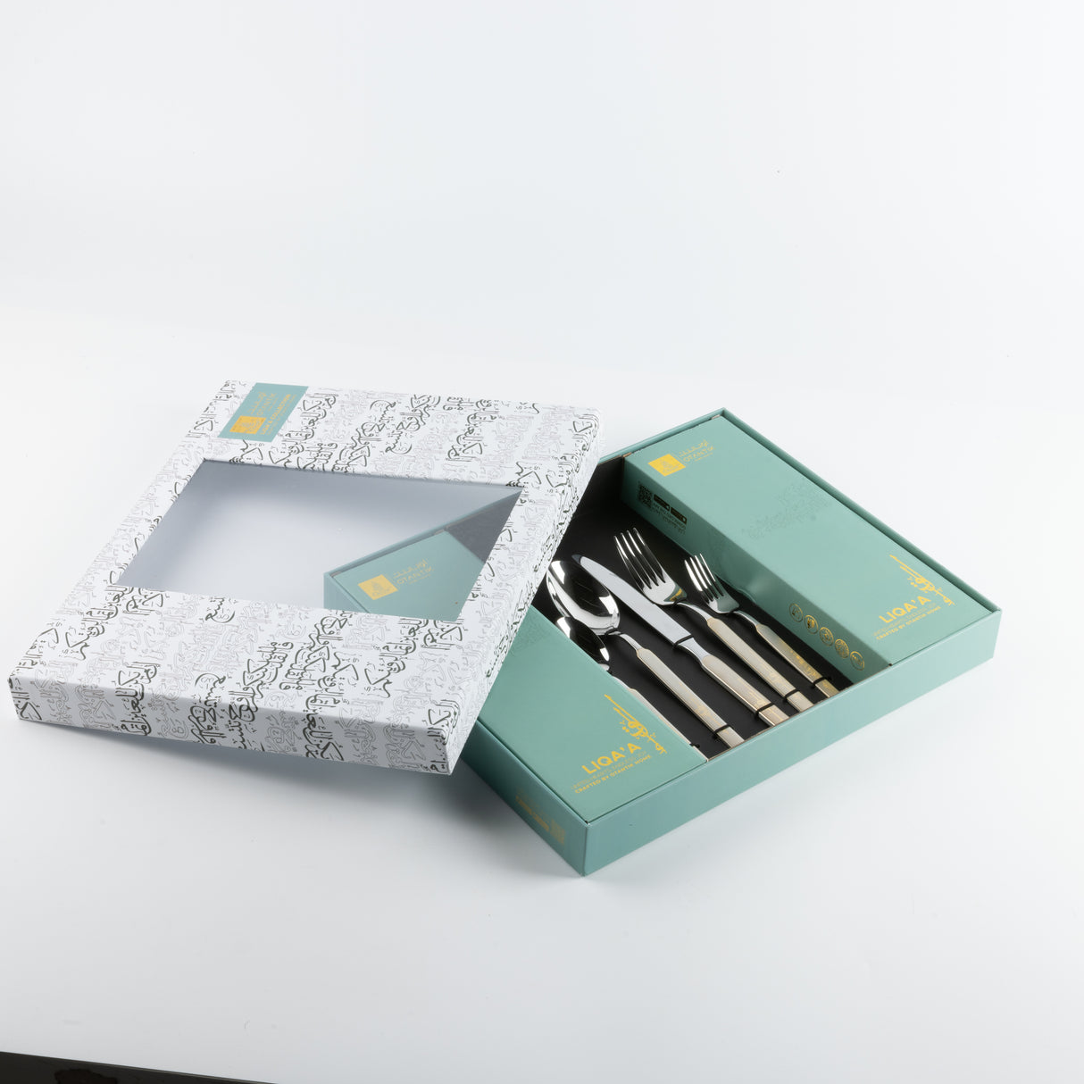 Liqa'a - 30pc Flatware Set - Silver & Gold