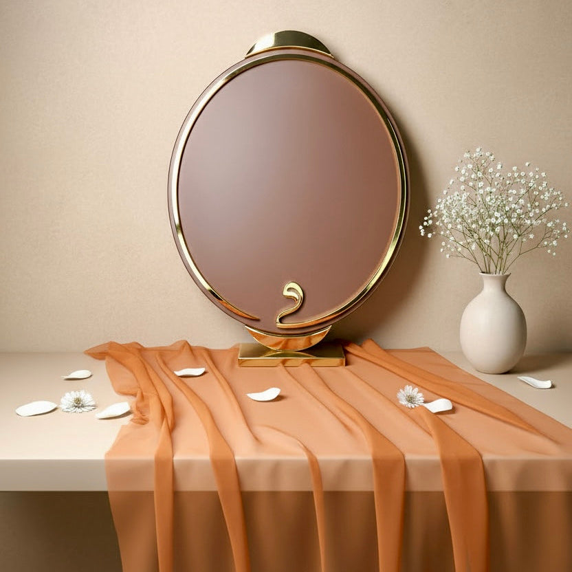 Nour - Serving Tray - Brown & Gold