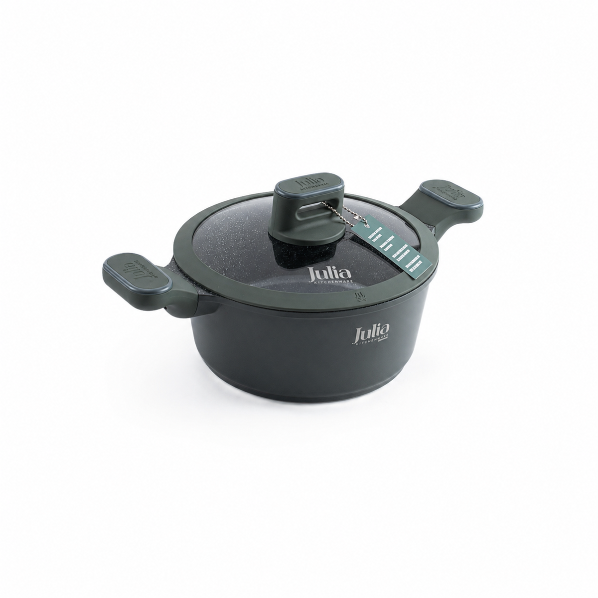 Julia Elite Pro 8" Nonstick Cooking Pot with Lid – Green