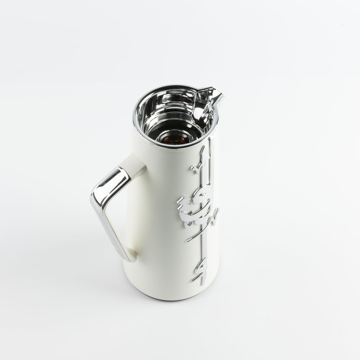 Liqa'a - Vacuum Flask / Thermos - Pearl White & Silver