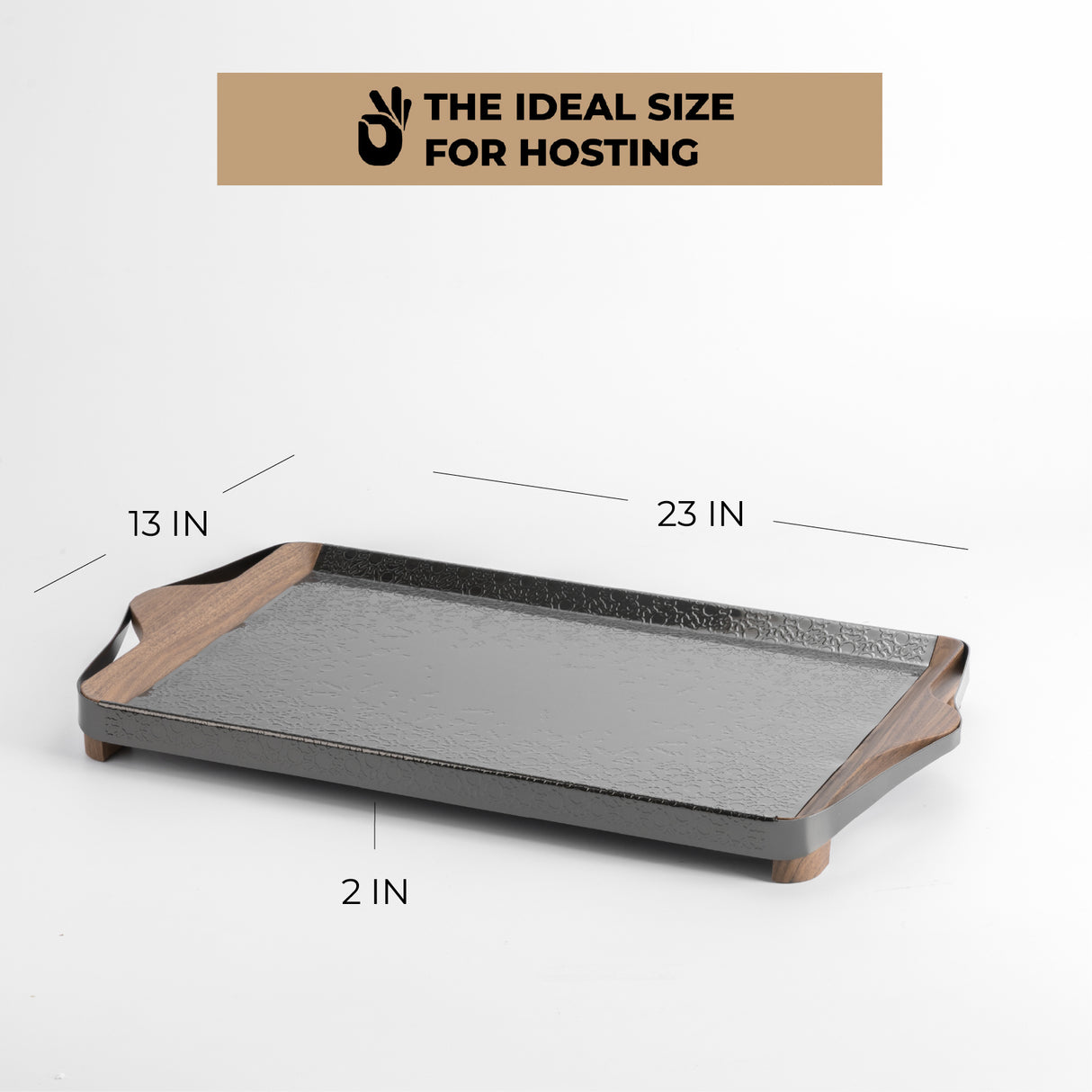 Nourhan- Serving Tray - Back walnut