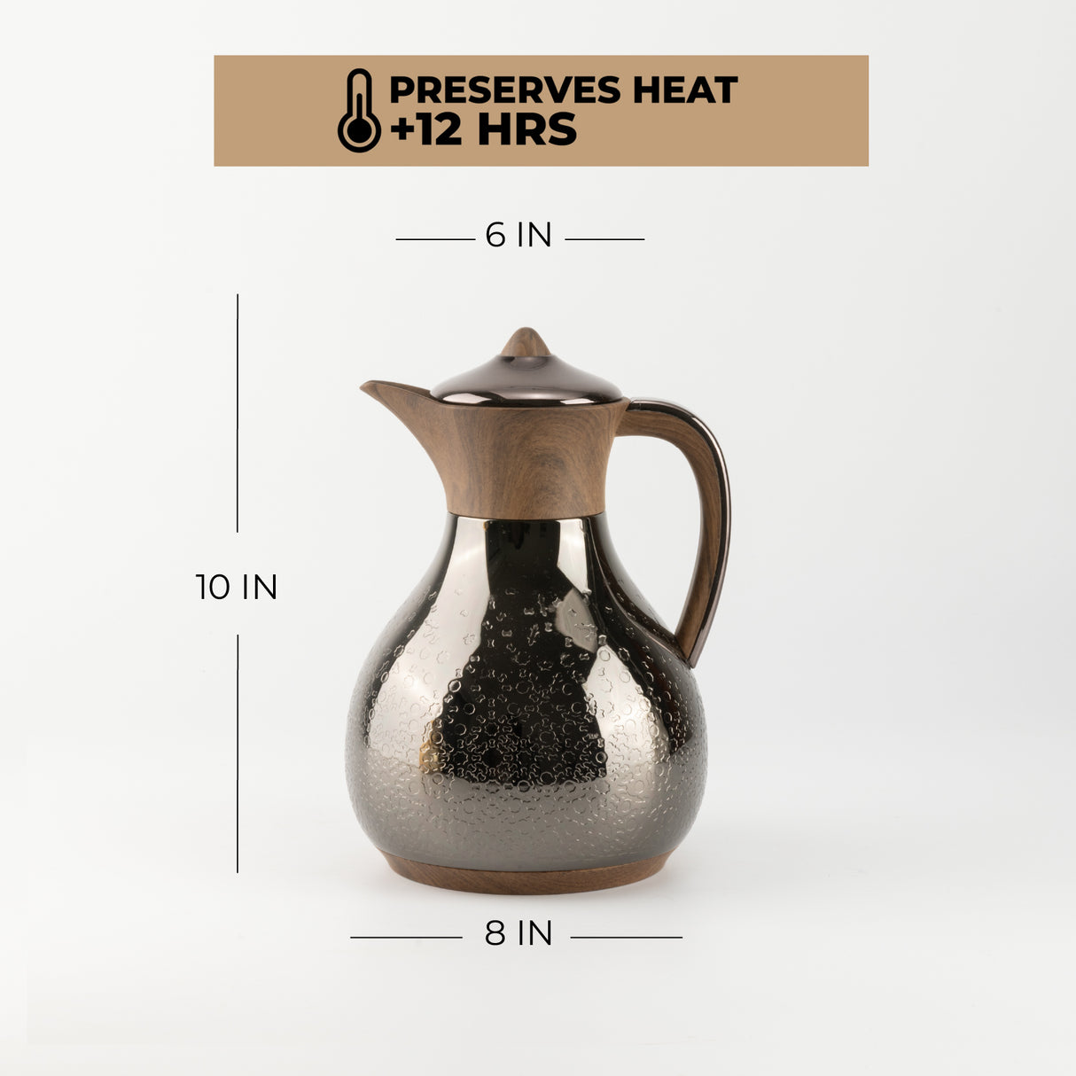 Nourhan - Vacuum Flask/Thermos - Black Walnut