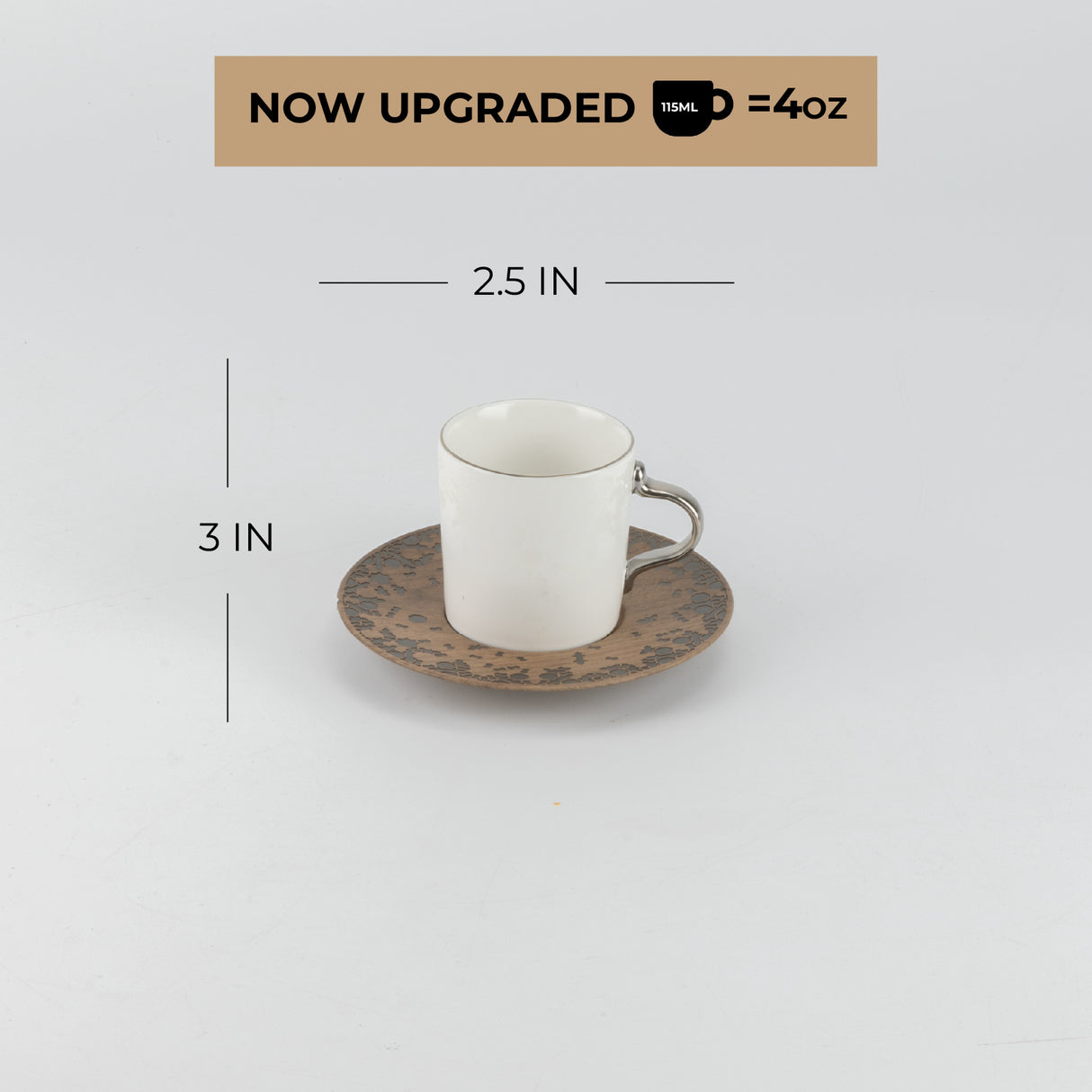 Nourhan - Espresso/Turkish Coffee Set (12-Pc) - Black Walnut