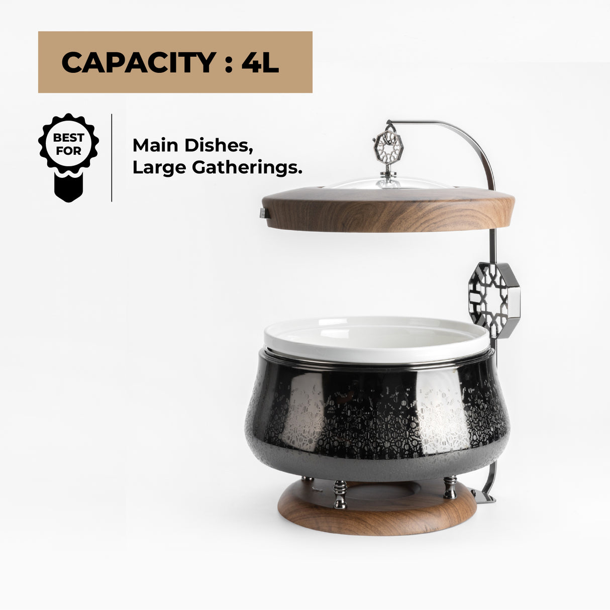 Nourhan - 4 Liters Chafer - Black Walnut
