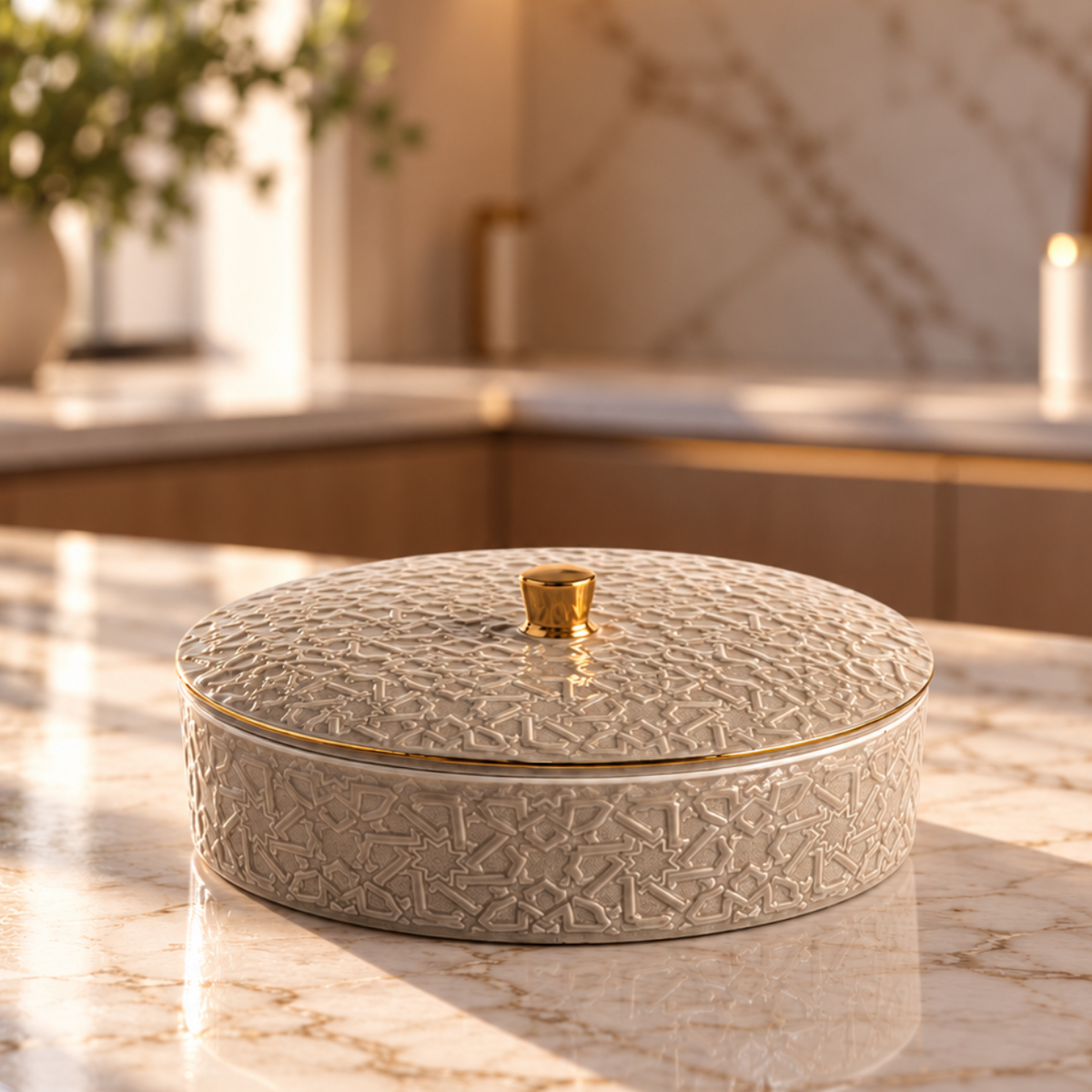 Crown - Medium Date Bowl - Grey & Gold