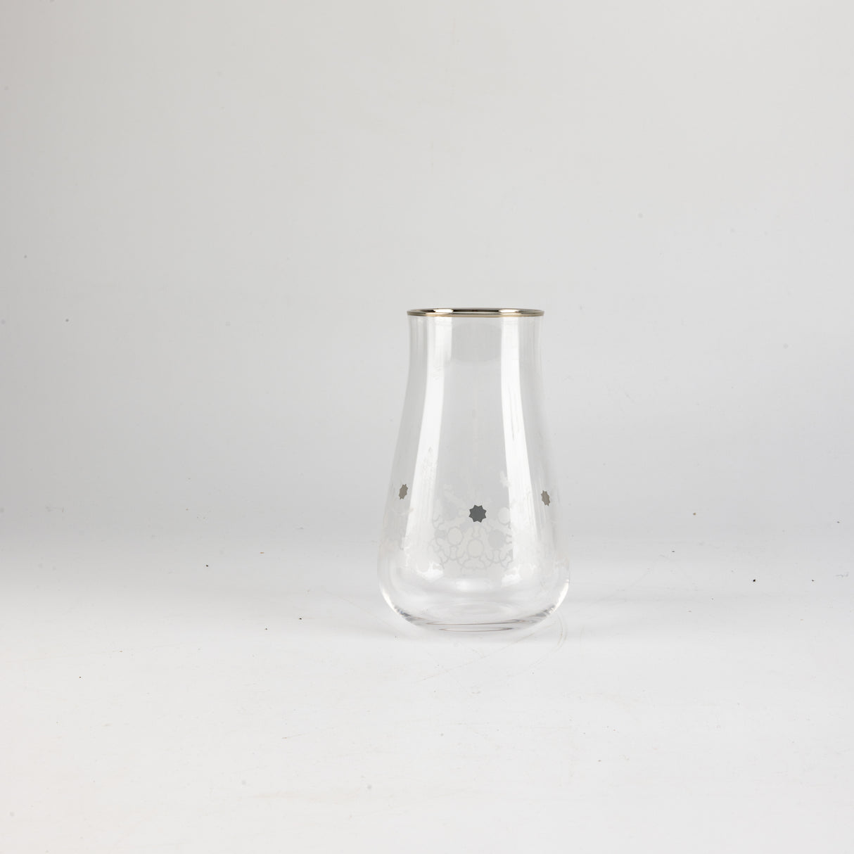 Nourhan - Jug with 6 Tall glass cups - Silver