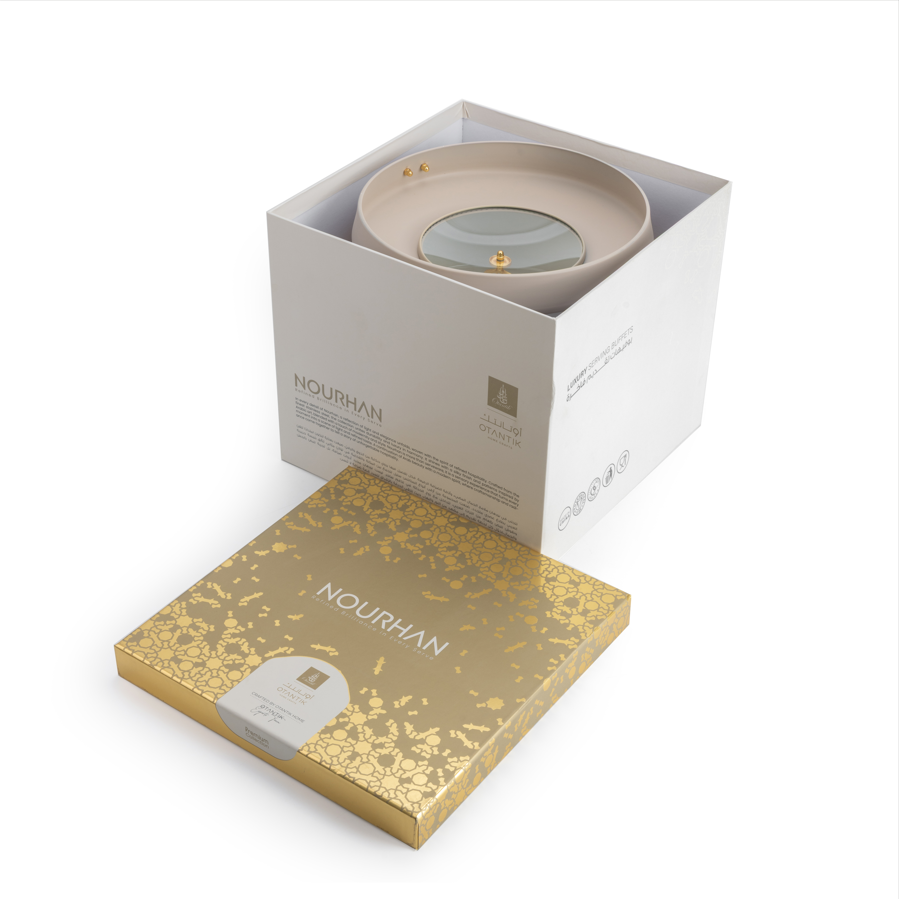 Nourhan - 4 Liters Chafer - Gold & Beige