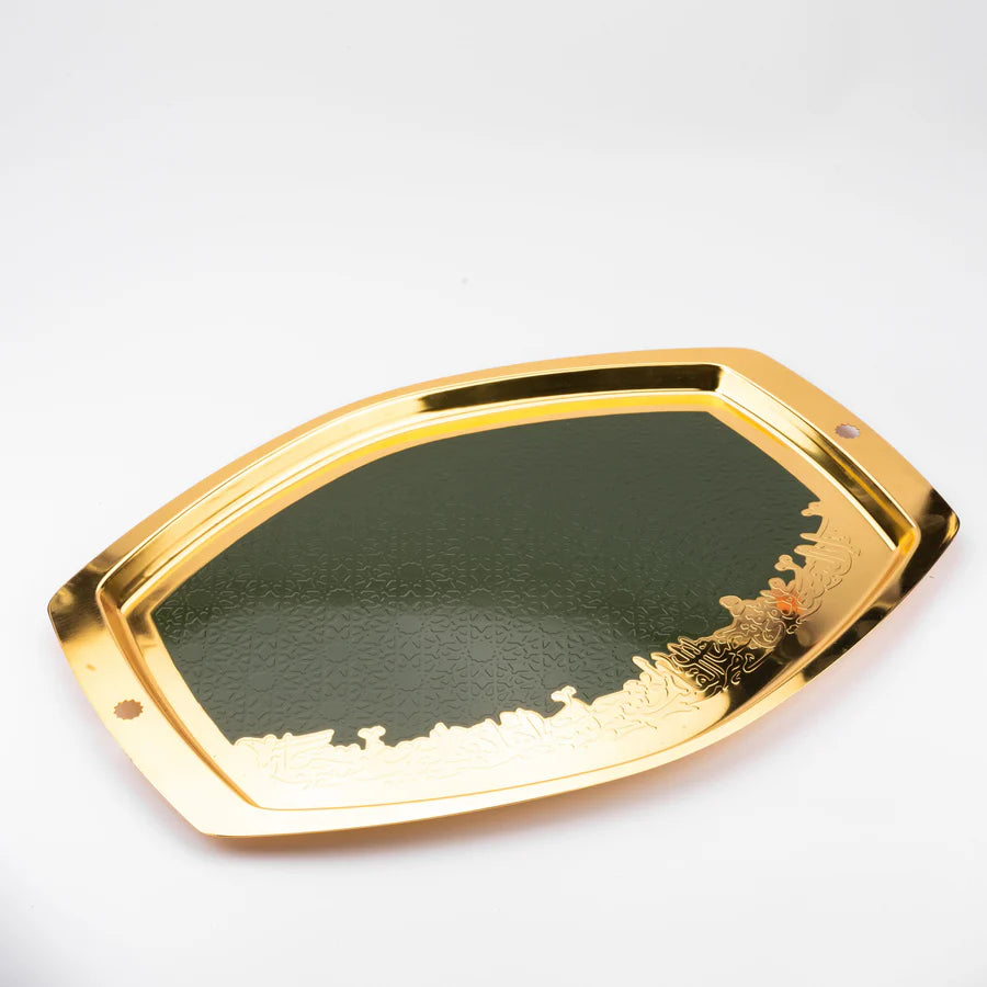 The Elegant Arabic Coffee Set – Olive Green & Gold