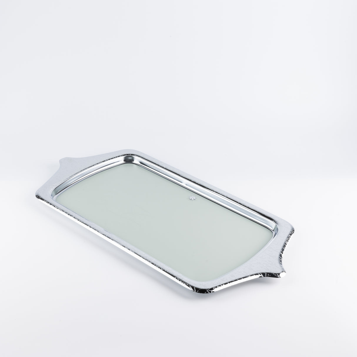 Jiwar - Serving Tray - Mint Green & Silver