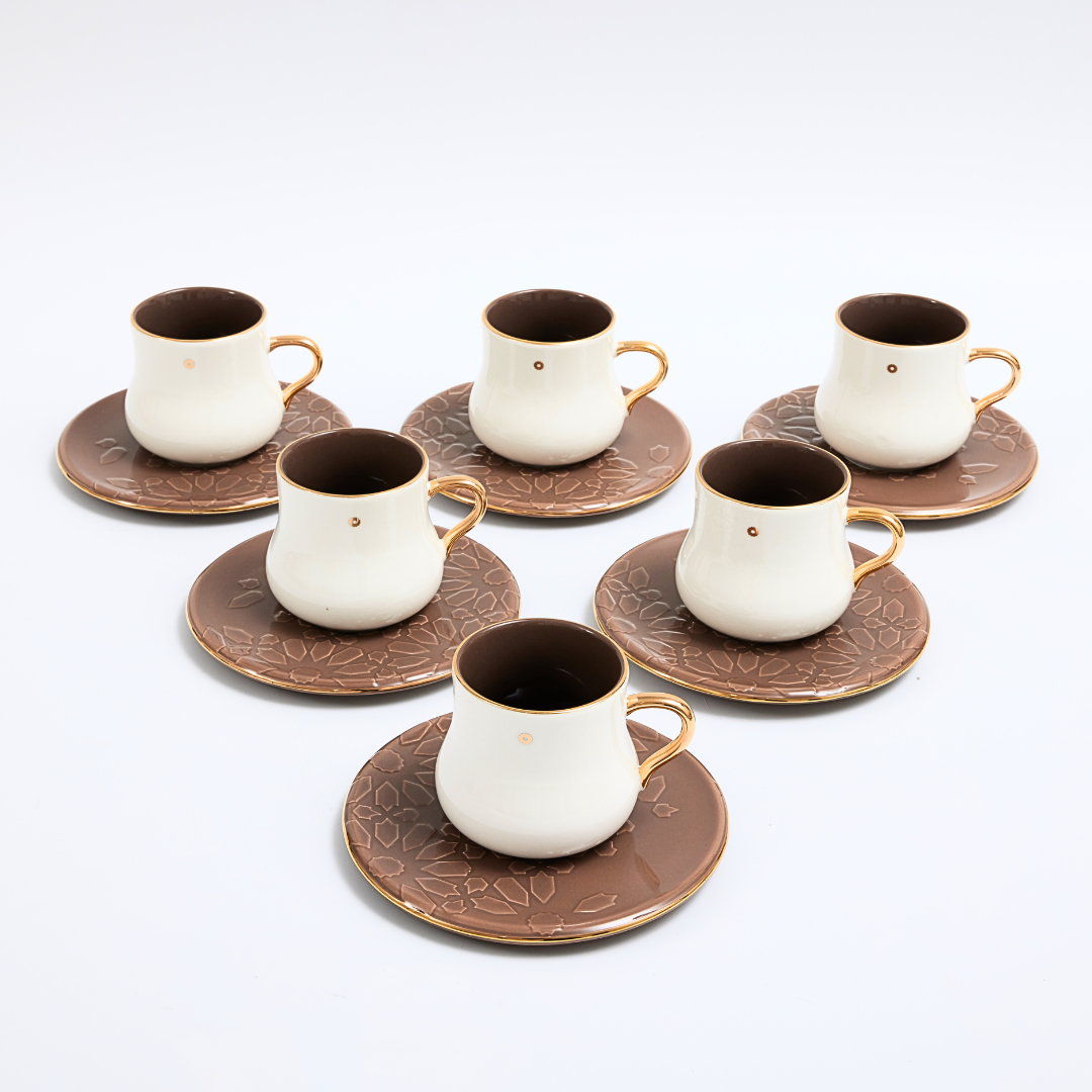 The Coffee Serving Set - Brown & Gold