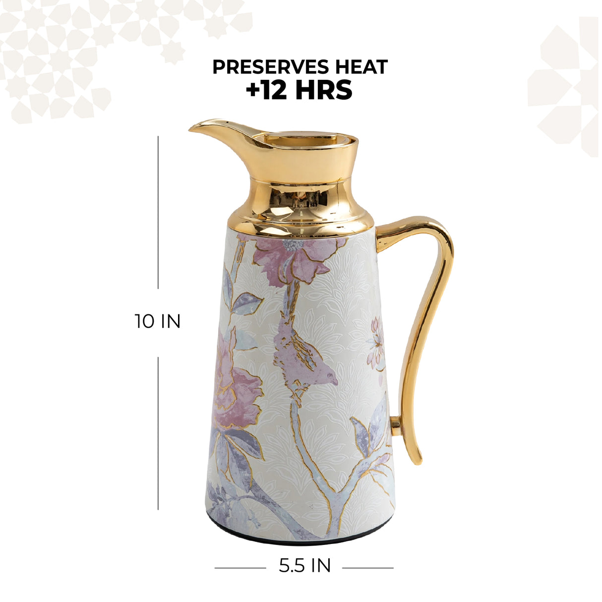 Khuzama - Vacuum Flask / Thermos - Pink & Gold