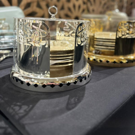 Jiwar - Small Sleek Plate Stand - Silver