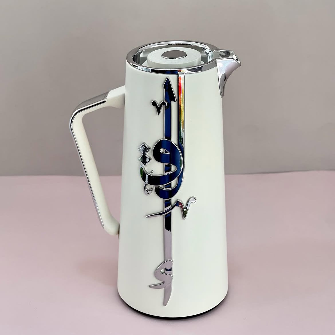 Liqa'a - Vacuum Flask / Thermos - Pearl White & Silver