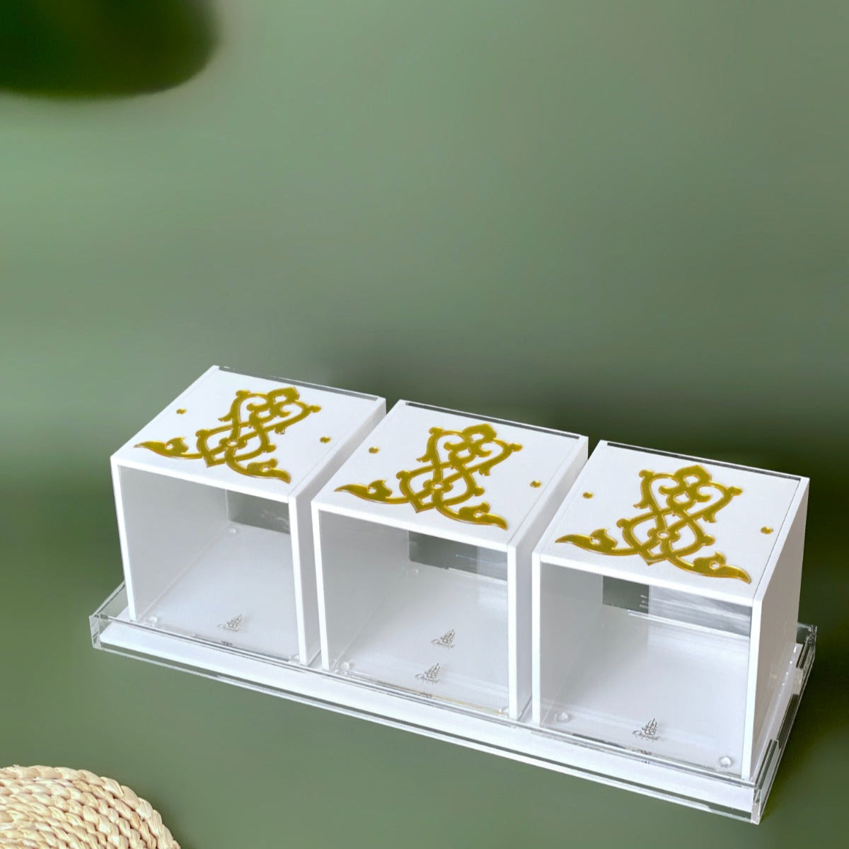 Saraya - Soporte para cápsulas de café de acrílico, juego de 3 piezas