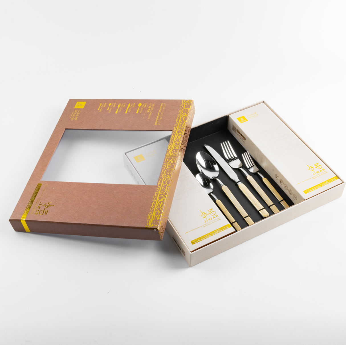 Jiwar - 30pc Flatware Set - Silver & Gold